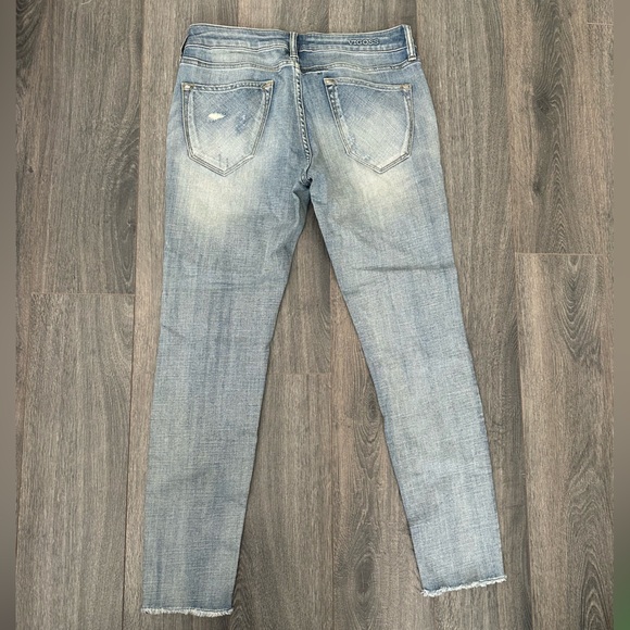Women’s Vigoss Distressed Blue Denim Skinny Jeans Size 28/28 - Picture 4 of 14